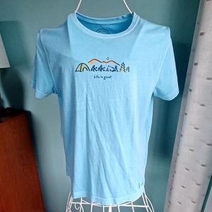 EUC Life Is Good Outdoor Camping Theme Tshirt - Women's Size Small